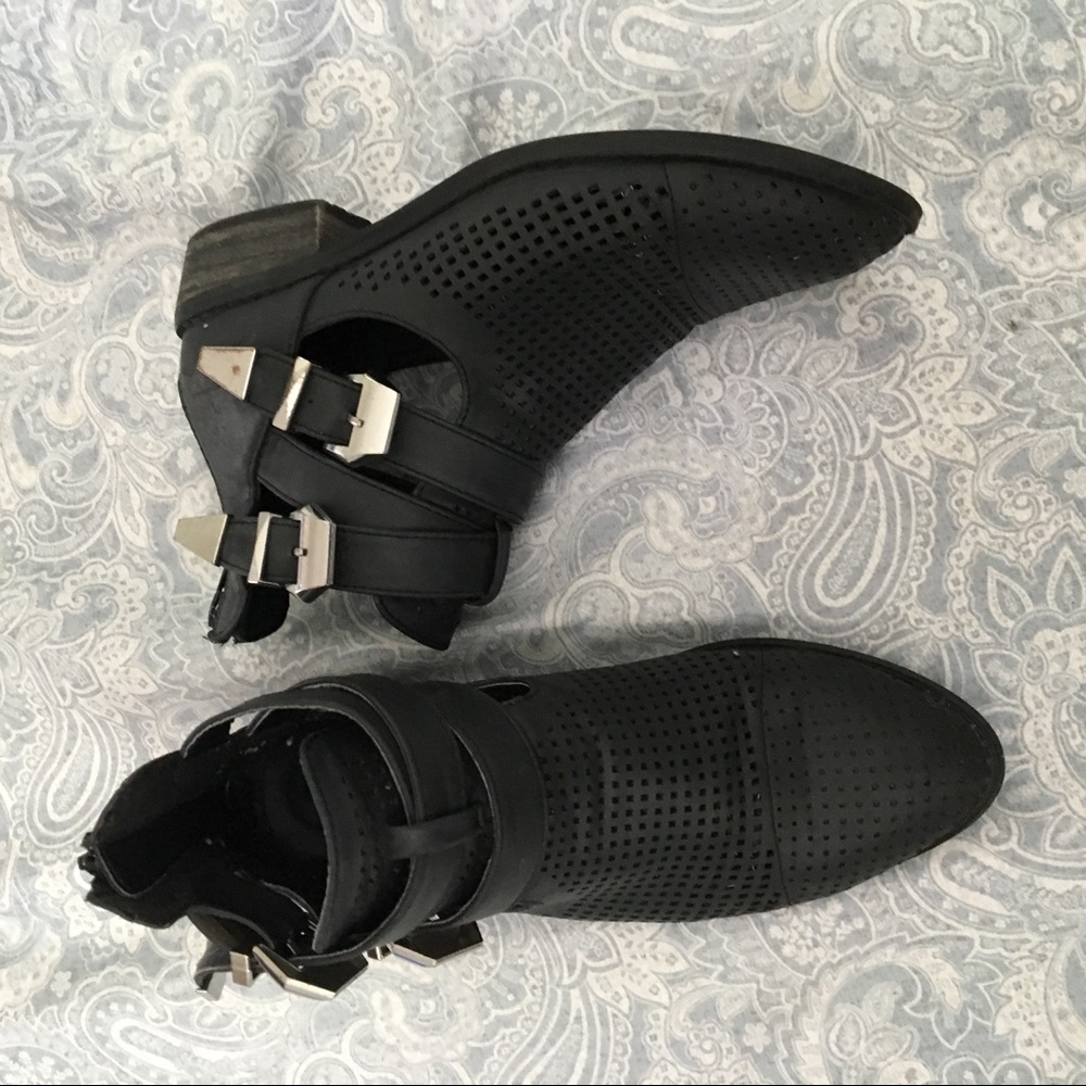 Forever 21 mesh leather ankle boots